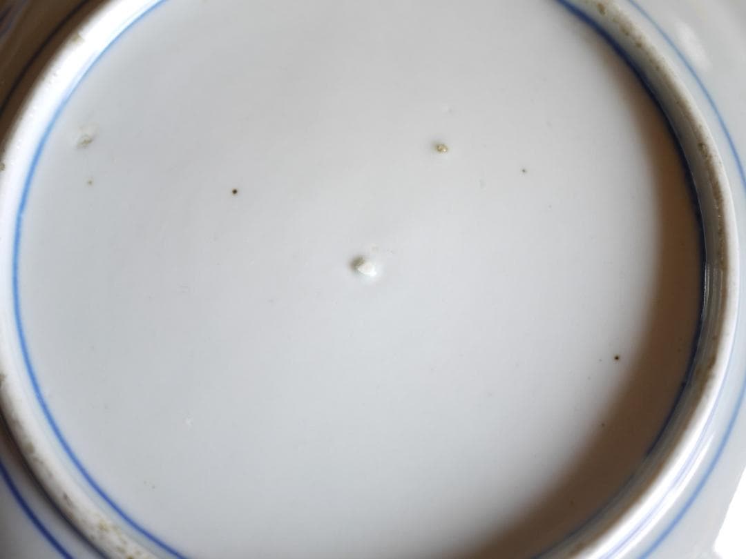 伊万里焼　八角八寸色絵皿　染錦芙蓉手　柘榴竹梅菊万年青　吉祥縁起物　里帰り