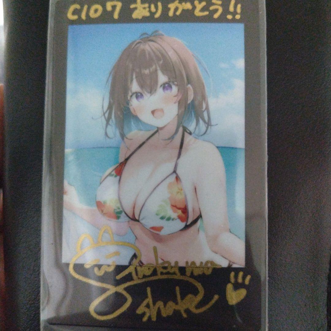 はわわなＪＫサイン入り水着キャラクター写真