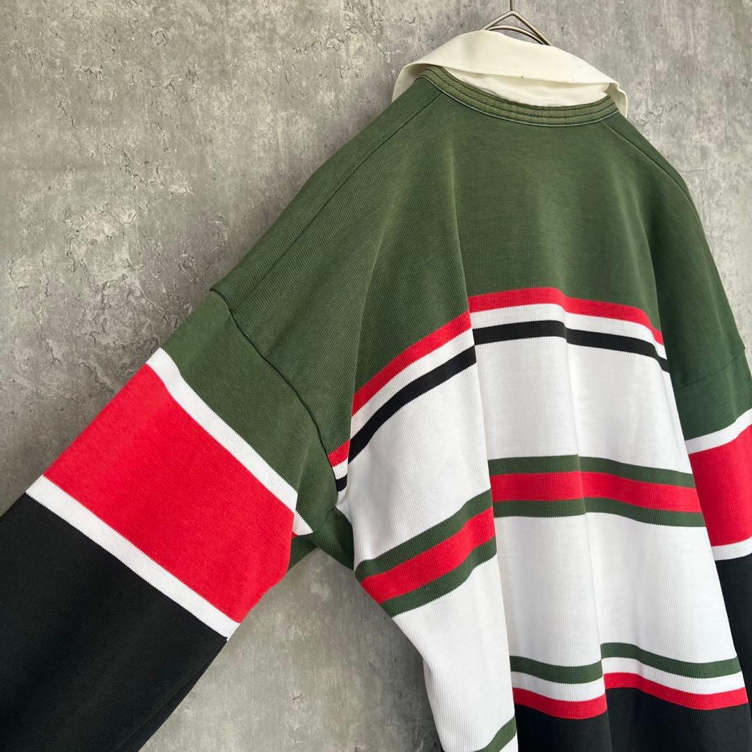 【ニュージーランド製】カンタベリー 長袖 ラガーシャツ オールブラックス 古着