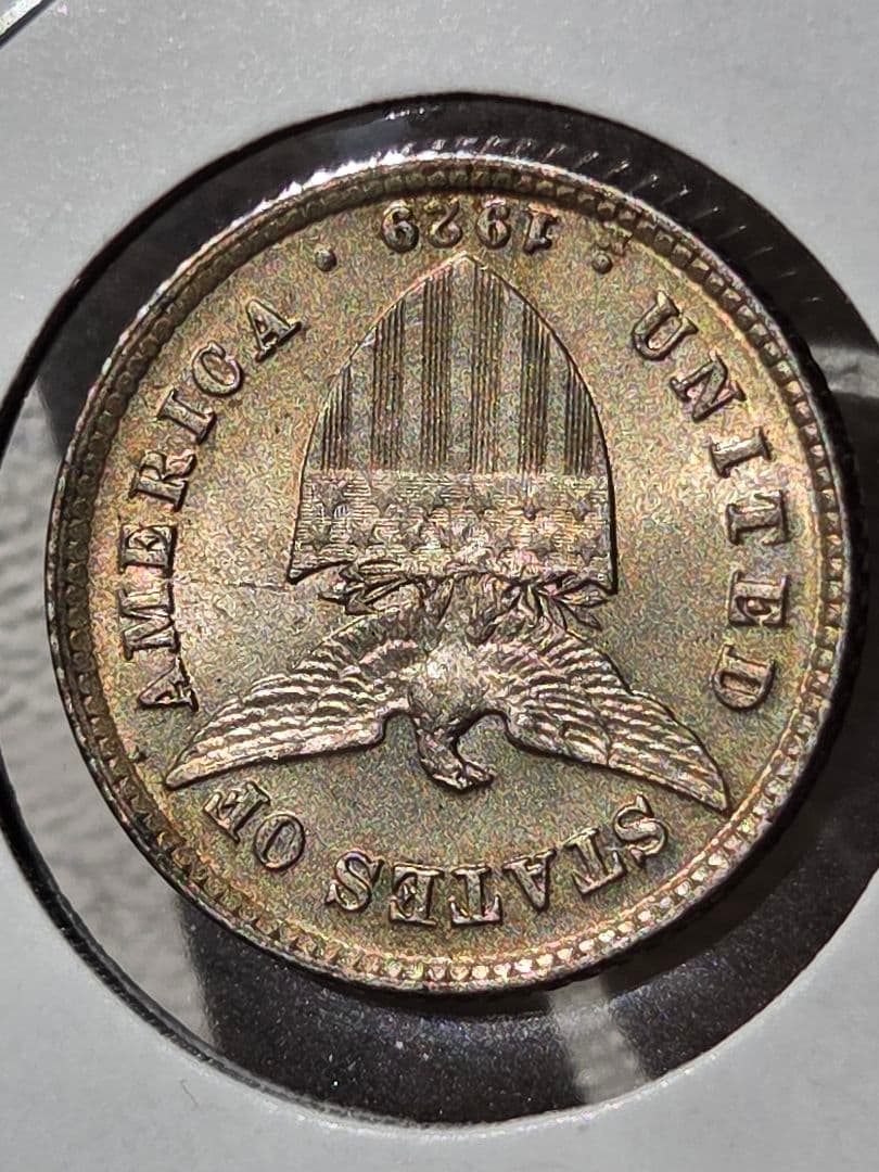 (稀少な状態)アメリカ合衆国統治下　フィリピン　20センタボ銀貨　1929 M