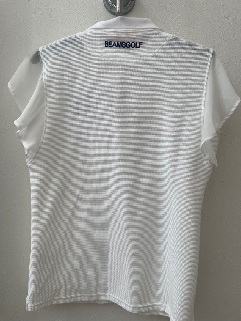 最終値下げ⭐︎新品ビームスゴルフ　ポロシャツ　白　Lサイズ　シースルー