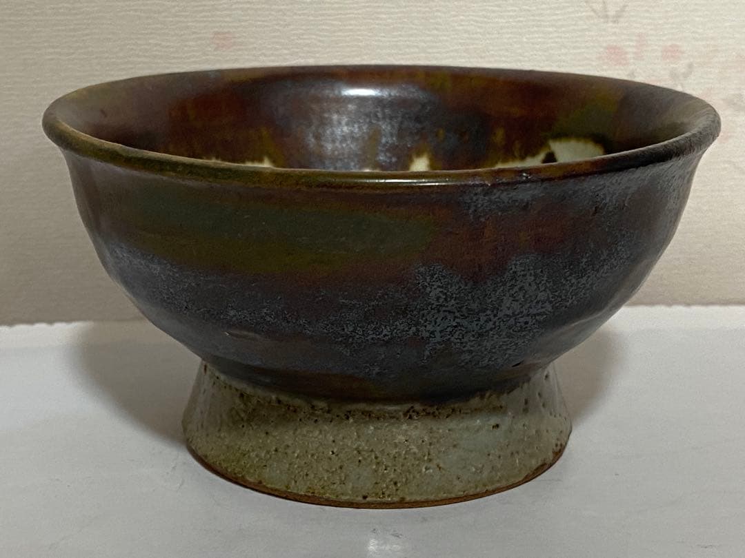 ♦民藝 ぐい呑み 益子焼 流し掛け 酒器 昭和時代初期 作品 古美術 骨董品