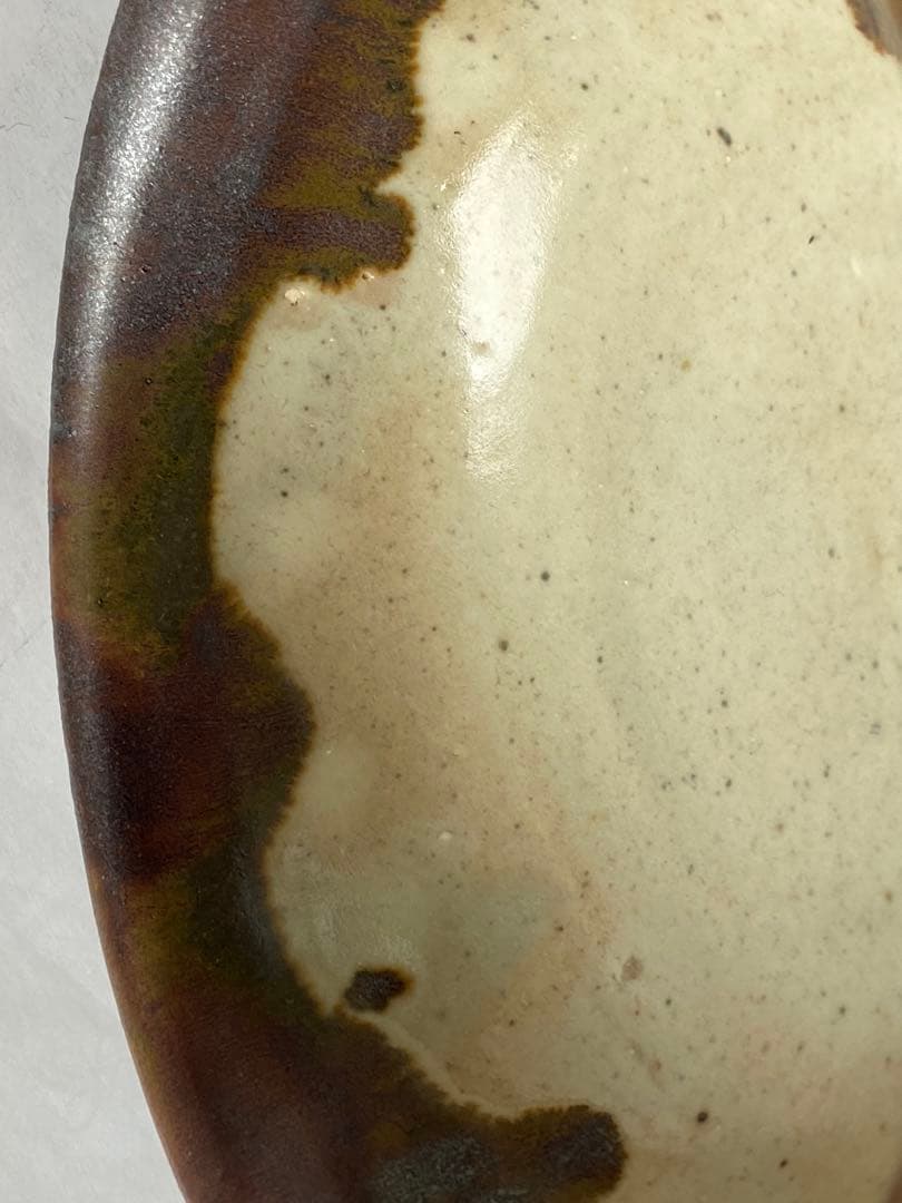 ♦民藝 ぐい呑み 益子焼 流し掛け 酒器 昭和時代初期 作品 古美術 骨董品