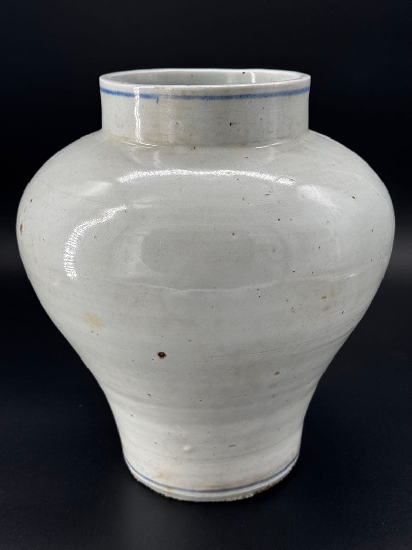 染付　壺　箱付　時代物