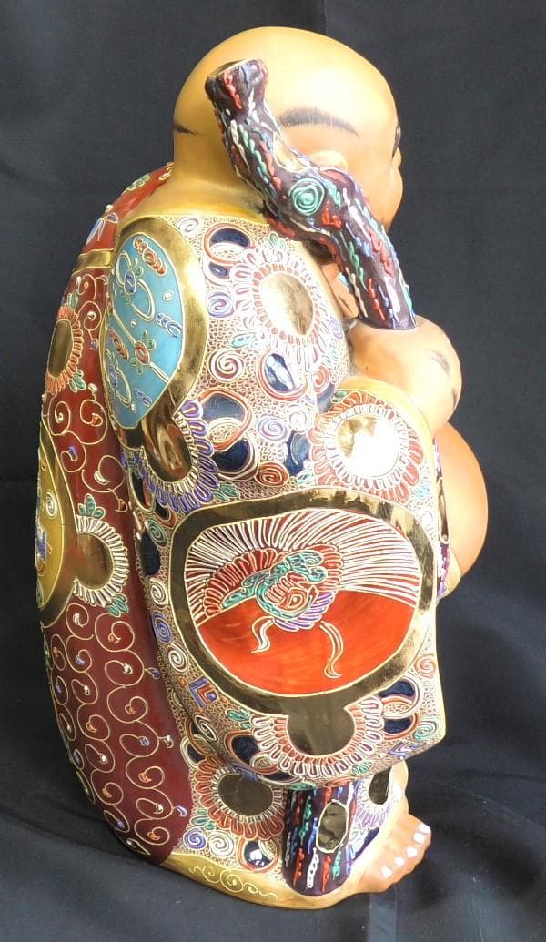 布袋様 九谷焼 置物 骨董品 インテリア 和風 オブジェ