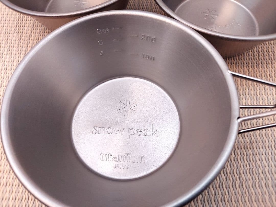 スノーピーク　peak　チタン製　シェラカップ　3個