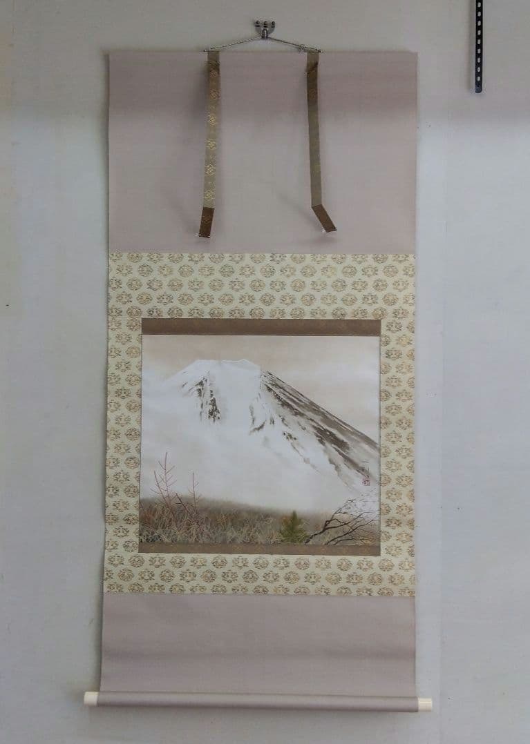 掛け軸　富士　浜田三郎