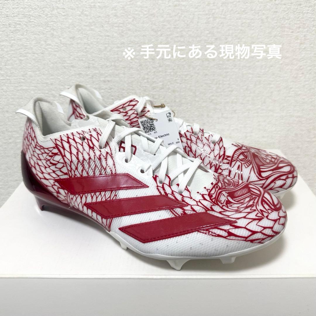 アディダス 275 アディゼロ エレクトリック アメフト スパイク シューズ 赤