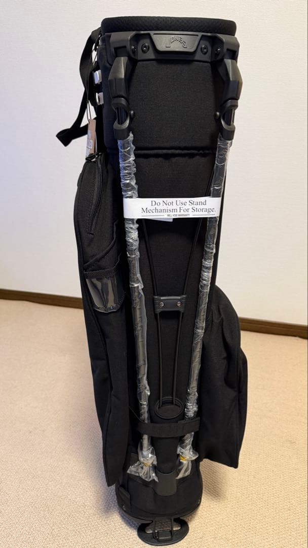 JONESのロゴ刺繍付キャディバッグ　ブラック　レア