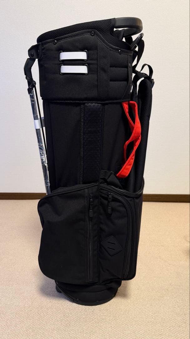 JONESのロゴ刺繍付キャディバッグ　ブラック　レア