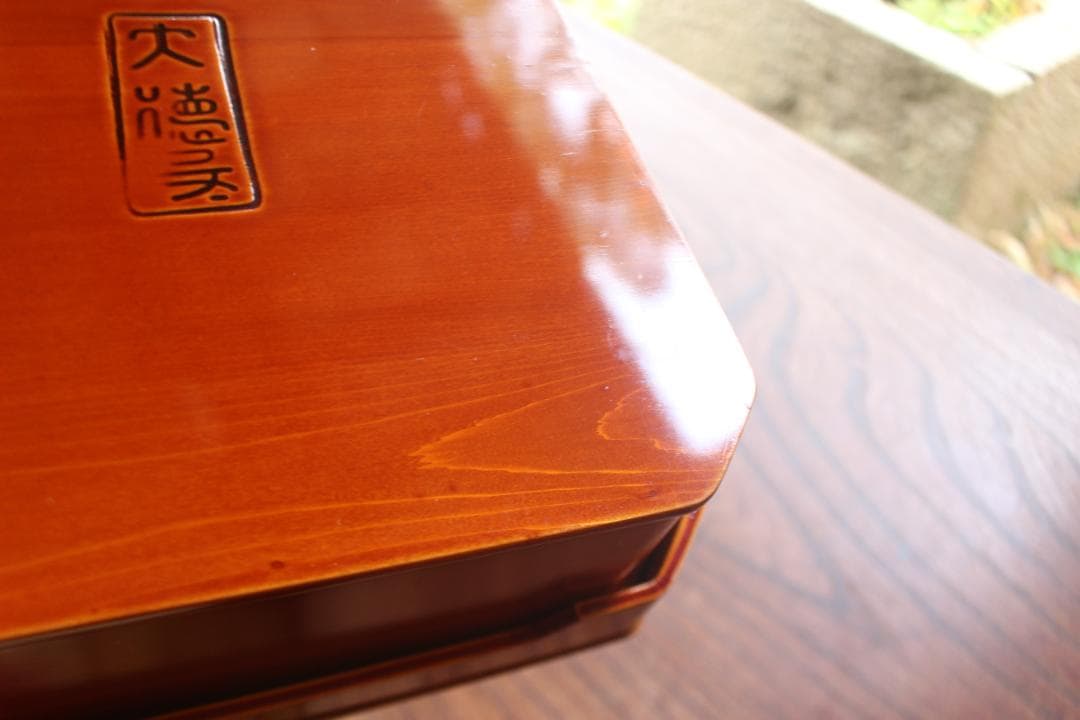 極小傷有！上質拭き漆の美しい春慶塗の大徳寺重（検懐石道具茶道具お重重箱