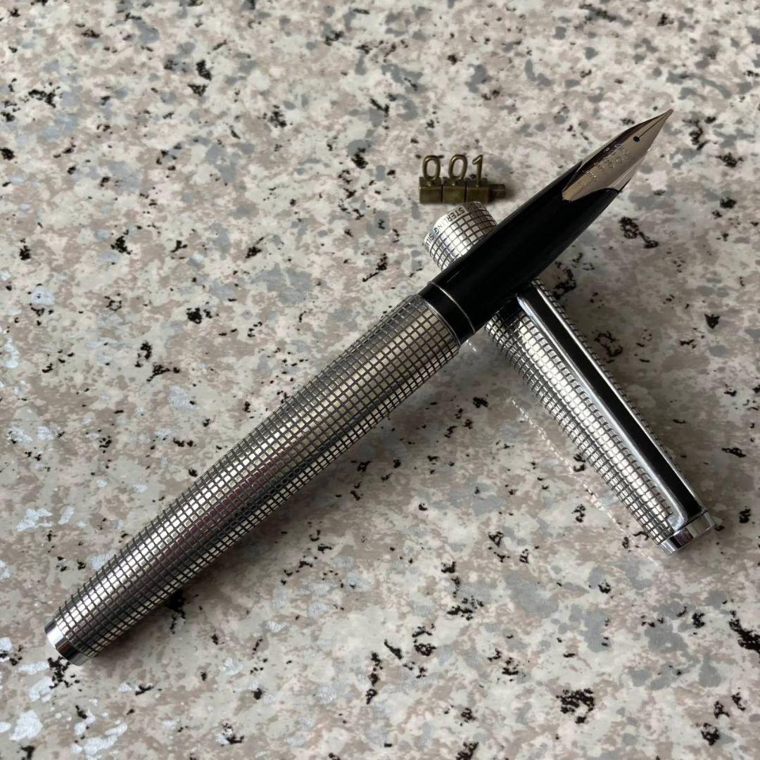 #001 オーバーホール済み 万年筆 PILOT カスタム シルバー 14k