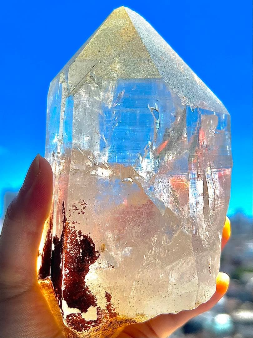 特別価格✨美✨希少✨特大１kgAAAAAマニハール水晶 カテドラル✨虹の泉神殿