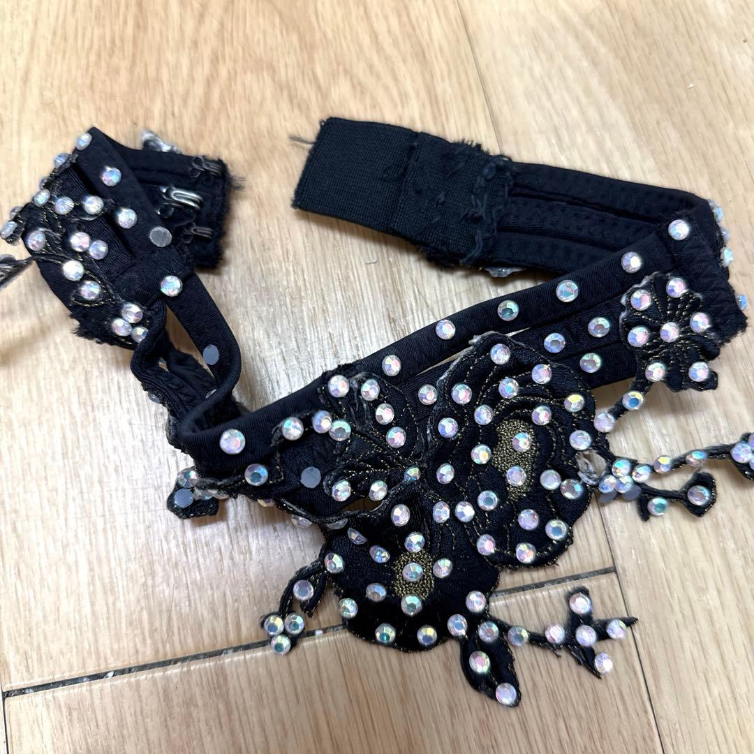 6264★SM ピンク 黒 フリル スタンダードドレス社交ダンス