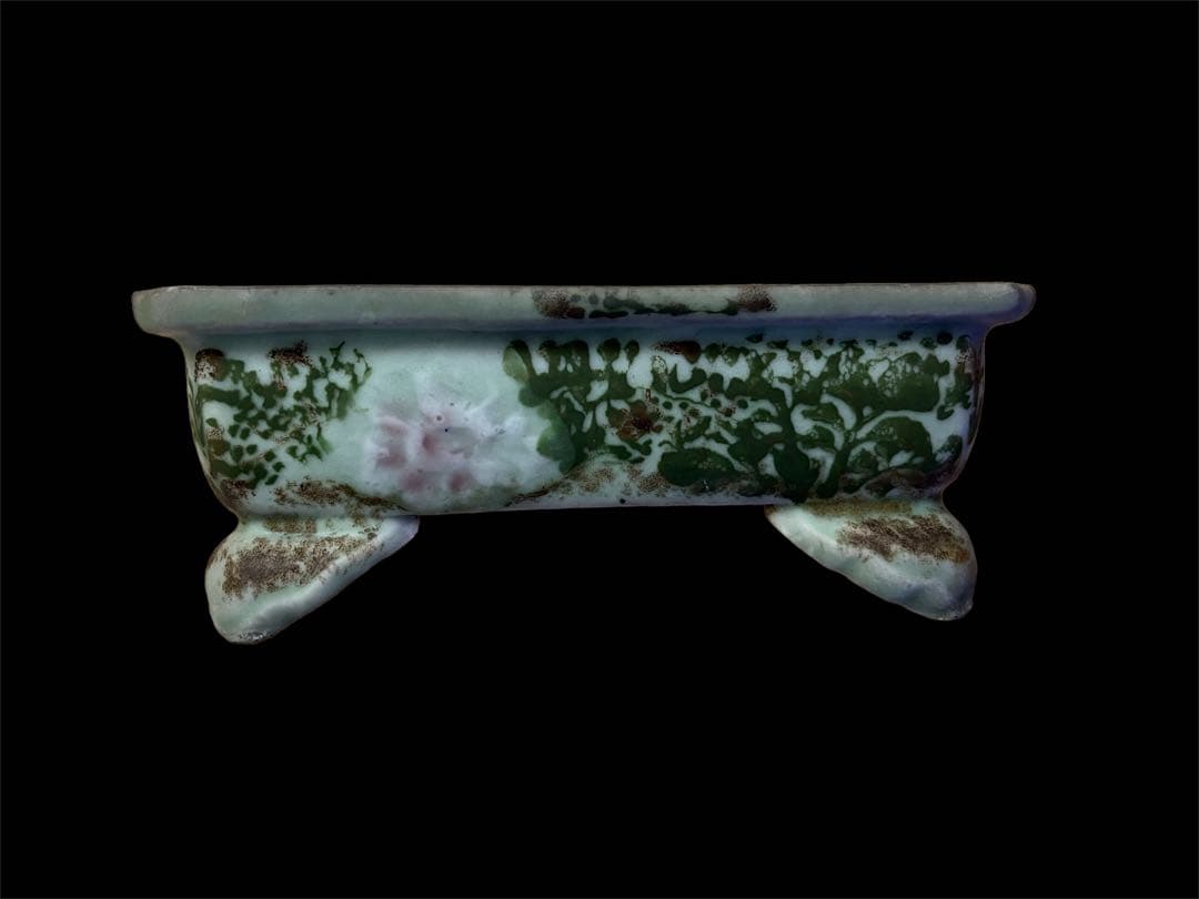 青磁　盆栽鉢 青磁 盆栽　五彩鉢