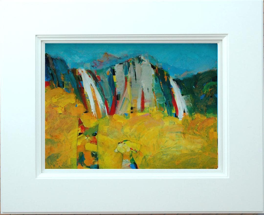 油絵 菅家令子 絵 絵画インテリア額付(黒) uF6-071119可愛い子犬と猫