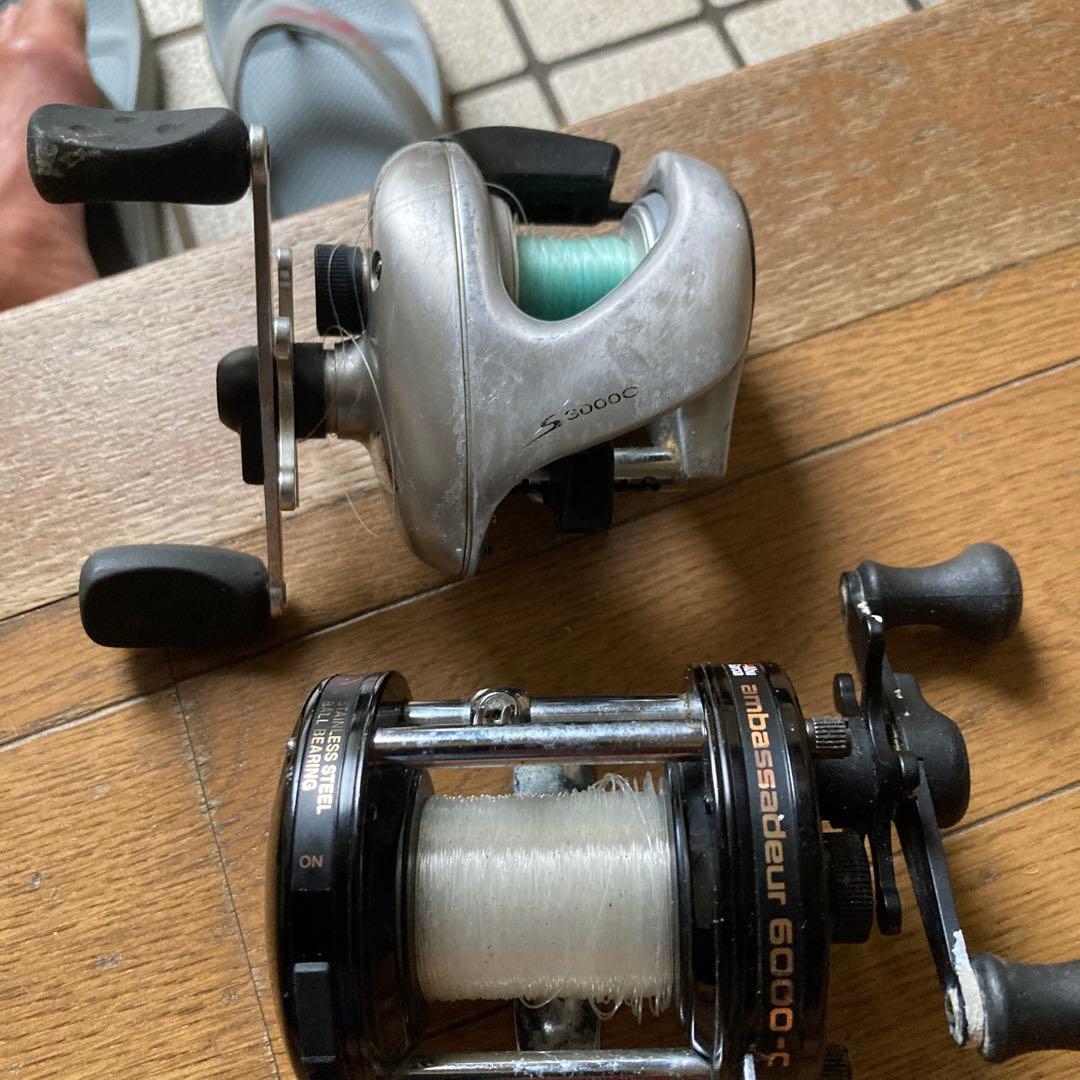 在庫確認しまするのでコメントから釣竿、リールアンバサダー6000ーc、s3000
