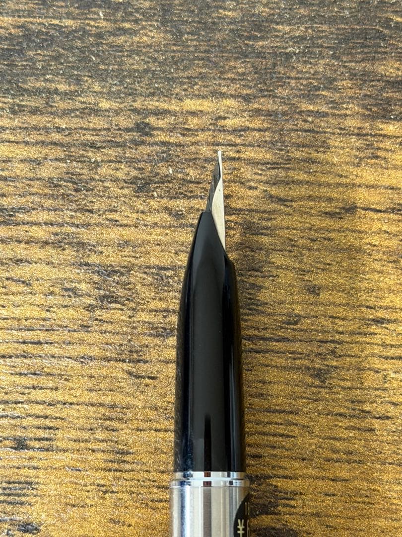 新品未使用　1980年代　蝕刻　竹と雉　白金　万年筆 18金　細字　コンバーター