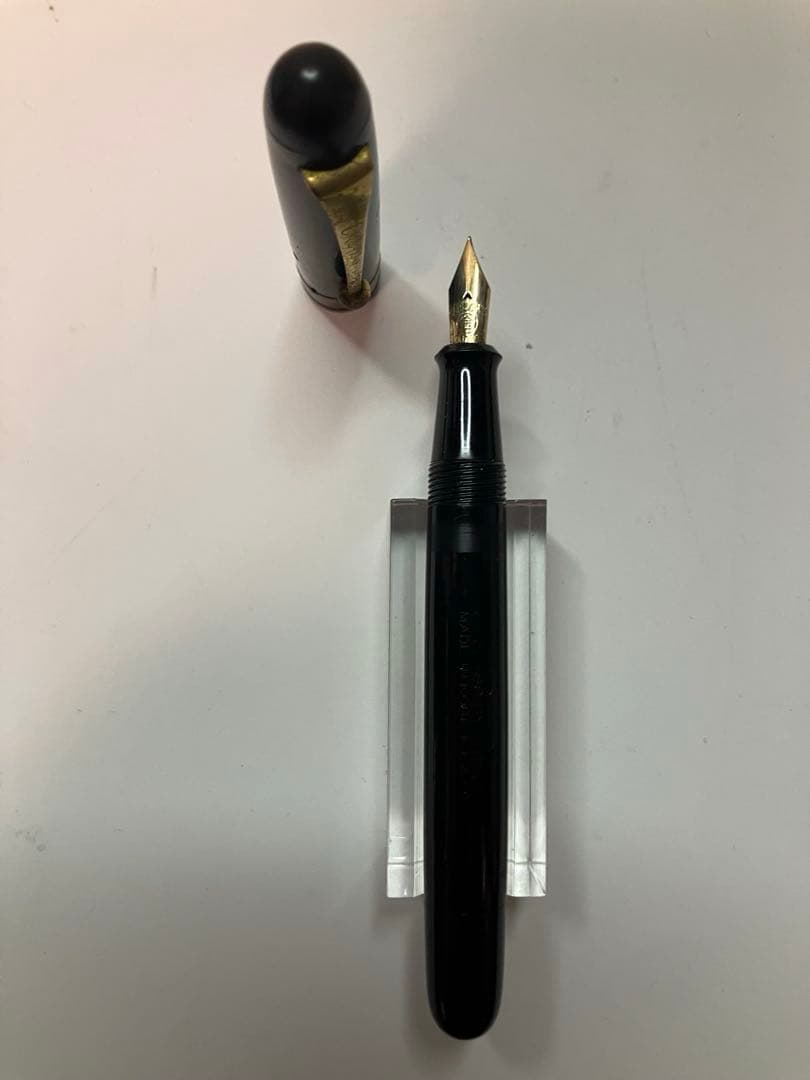 レア　丸金　MARUKIN　万年筆　F　キャップリング蒔絵　ラッカーバンド
