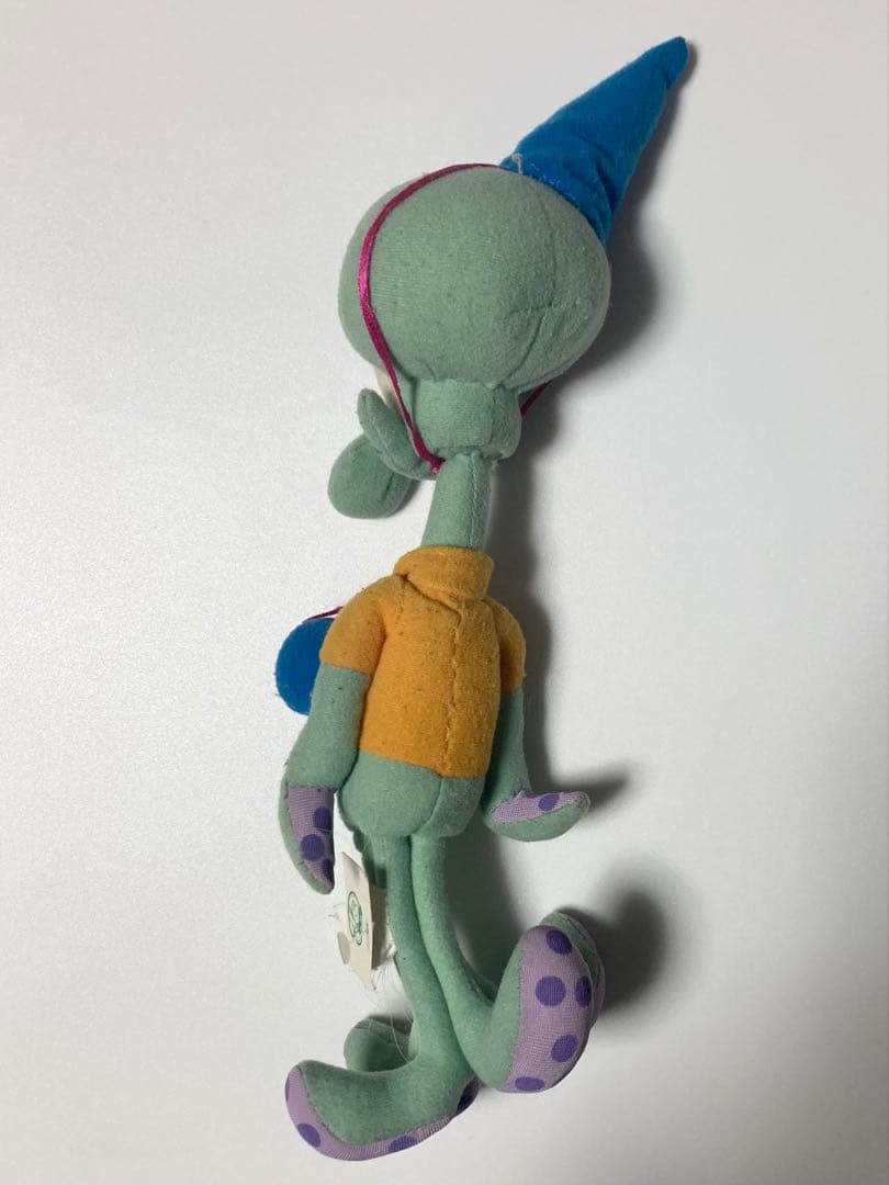 スポンジボブ　イカルド　ぬいぐるみ　詳細不明　パーティーハット　海外　レトロ　珍