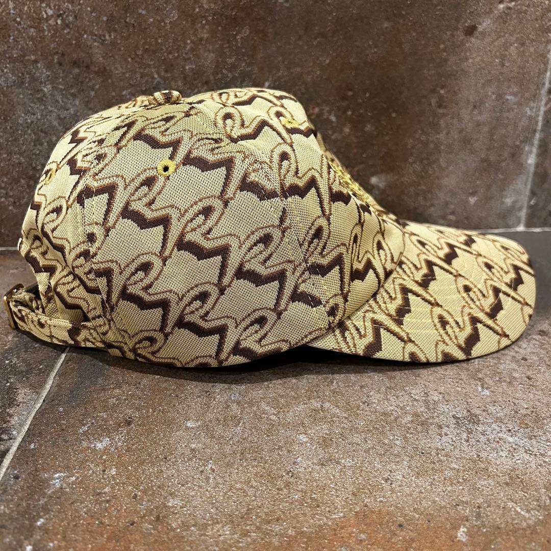 Russeluno MONOGRAM CAP ルチャ　総柄　ベージュ　ブラウン系