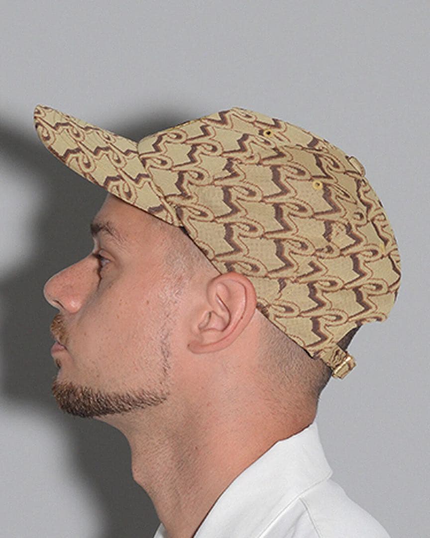 Russeluno MONOGRAM CAP ルチャ　総柄　ベージュ　ブラウン系