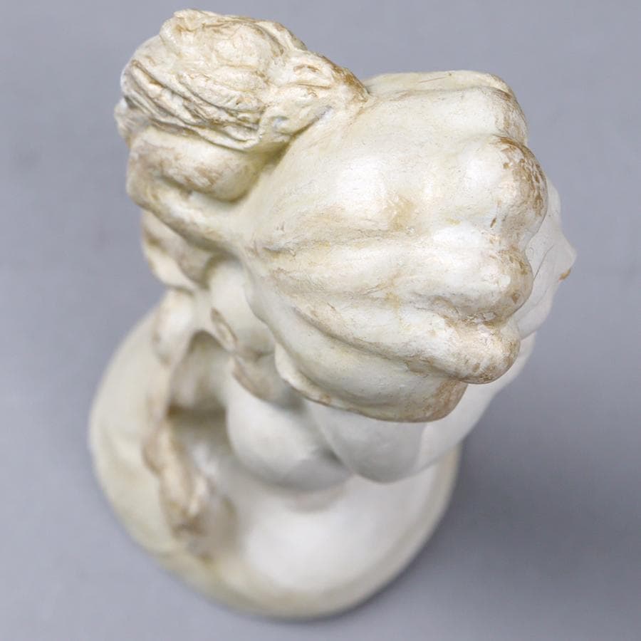 テラコッタ彫刻 大内青圃作 龍女献珠 置物 共箱