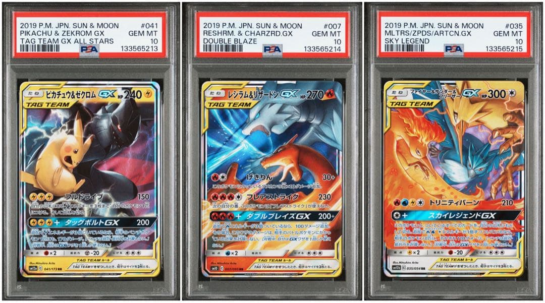 【PSA10 連番】ピカチュウ＆ゼクロム GX RR その他2点