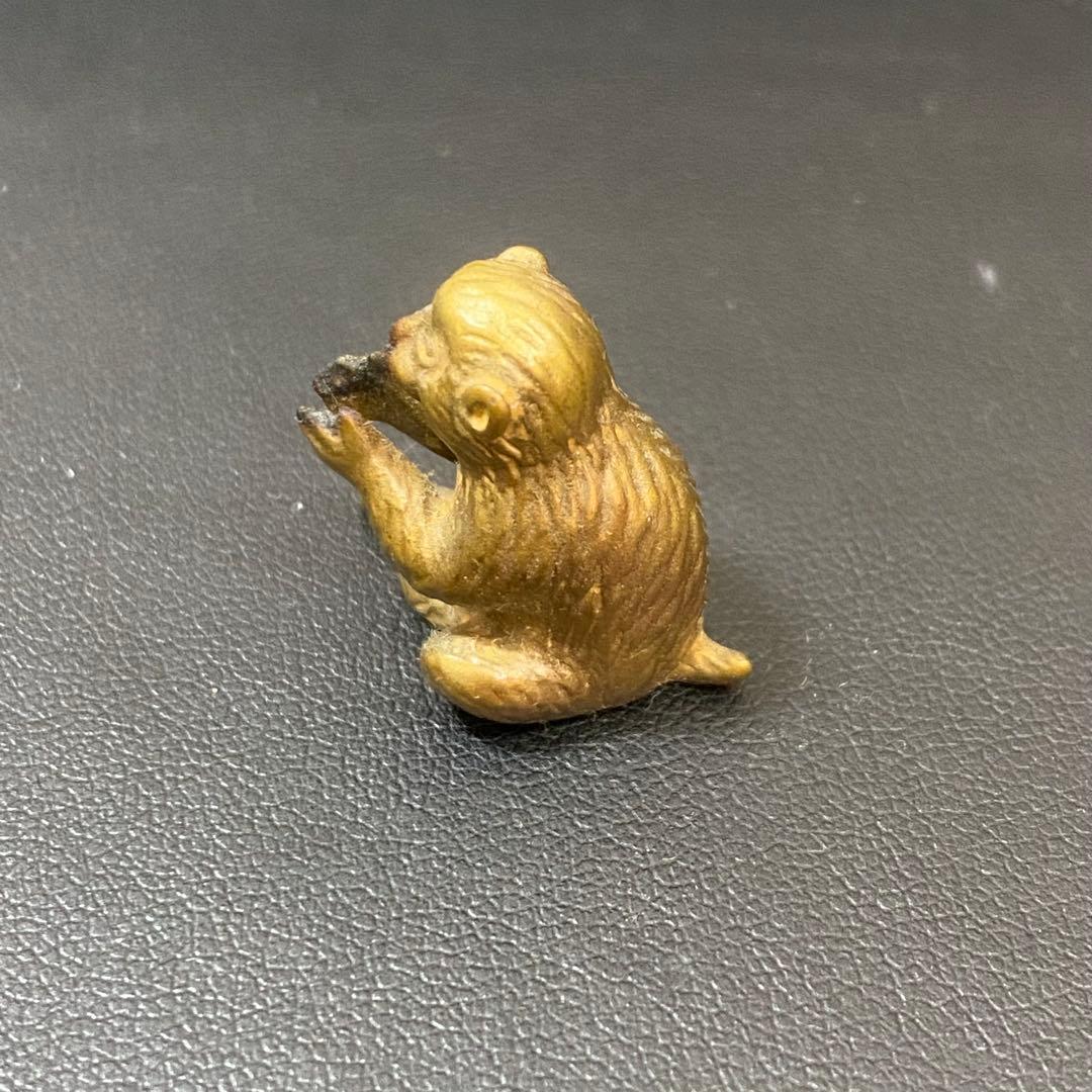 sh2269 鋳銅製　猿香立　香木 朱印付き木製箱　清課堂　京都