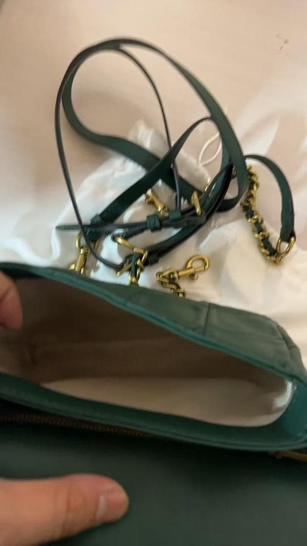 COACH グリーン ショルダーバッグ キルティング·