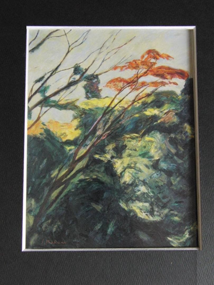 中谷貞彦、【伊豆八幡野（I)】、希少な額装用画集より、新品額装付