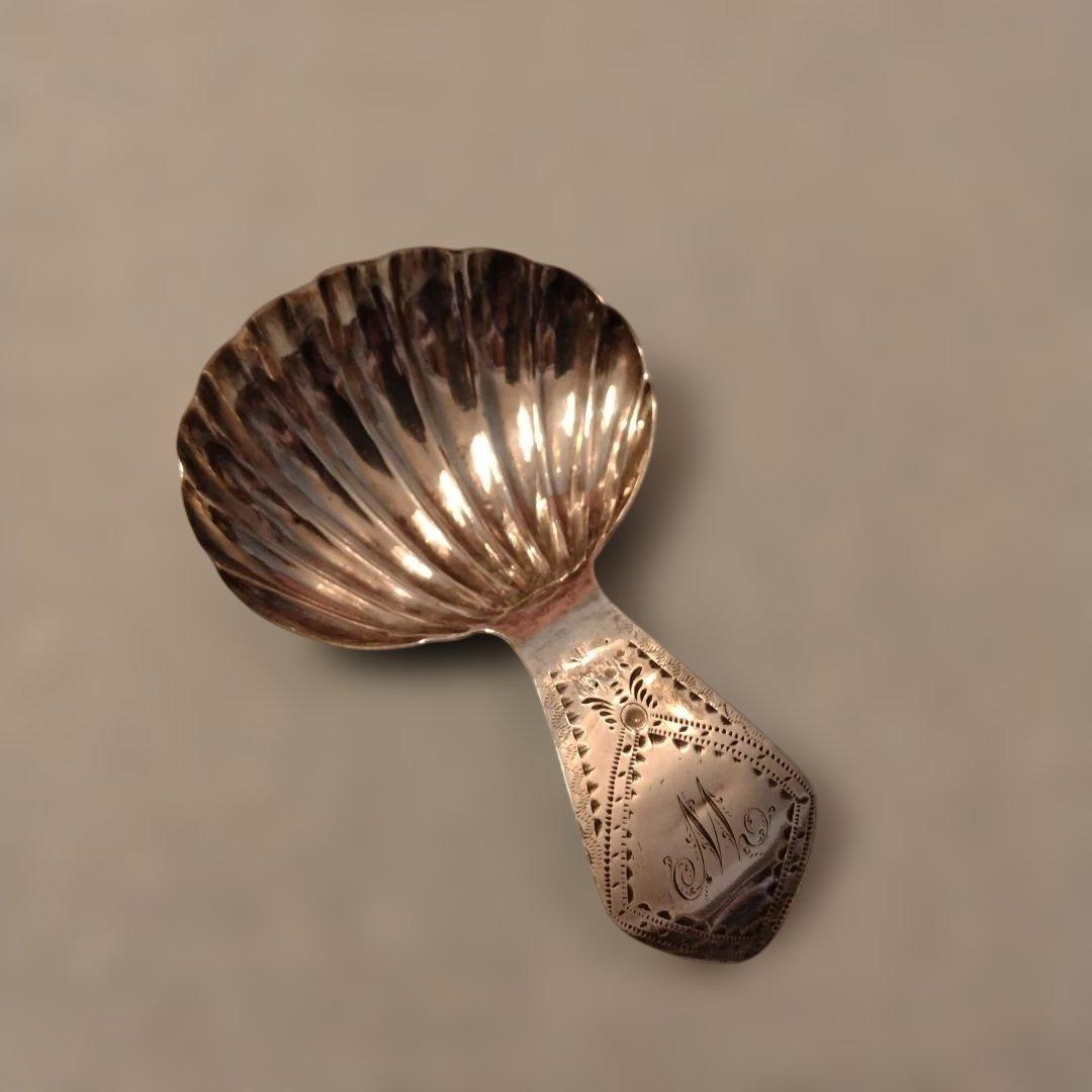 お値下げ　イギリス　純銀　ティーキャディースプーン 1793年　直しあり