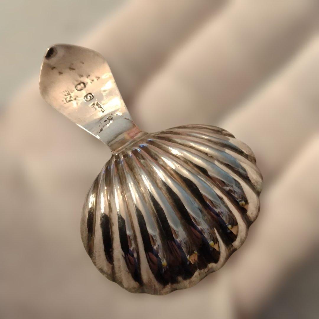 お値下げ　イギリス　純銀　ティーキャディースプーン 1793年　直しあり