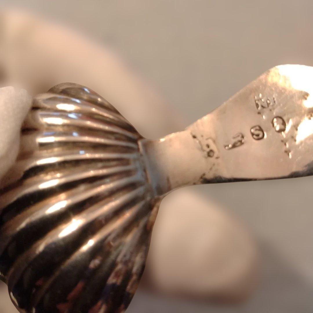 お値下げ　イギリス　純銀　ティーキャディースプーン 1793年　直しあり