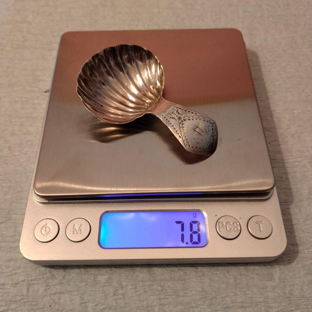 お値下げ　イギリス　純銀　ティーキャディースプーン 1793年　直しあり