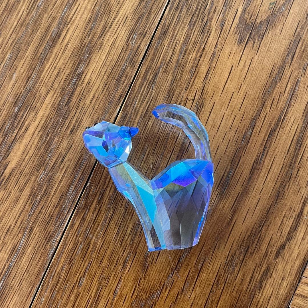 美品【スワロフスキー】ラブロッツ　猫 クリスタル　置物　Swarovski