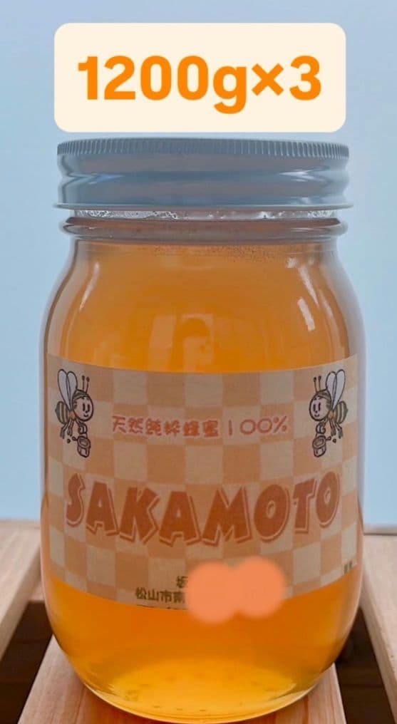 蜂蜜　1200g 3本 生蜂蜜　完熟はちみつ　非加熱　国産蜂蜜
