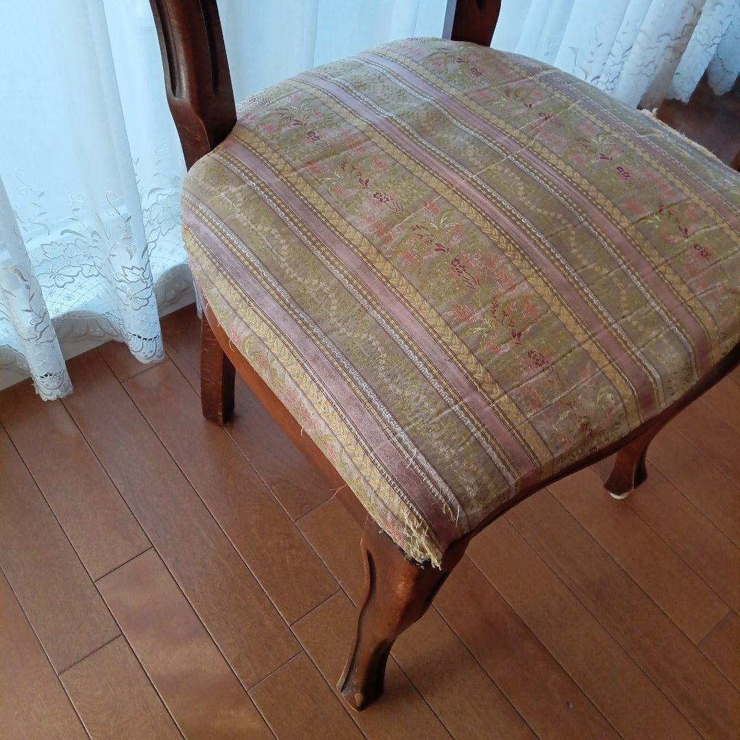 ①アンティーク★チェア★ヴィンテージ★ピンク★たのメル便込みダイニングチェア