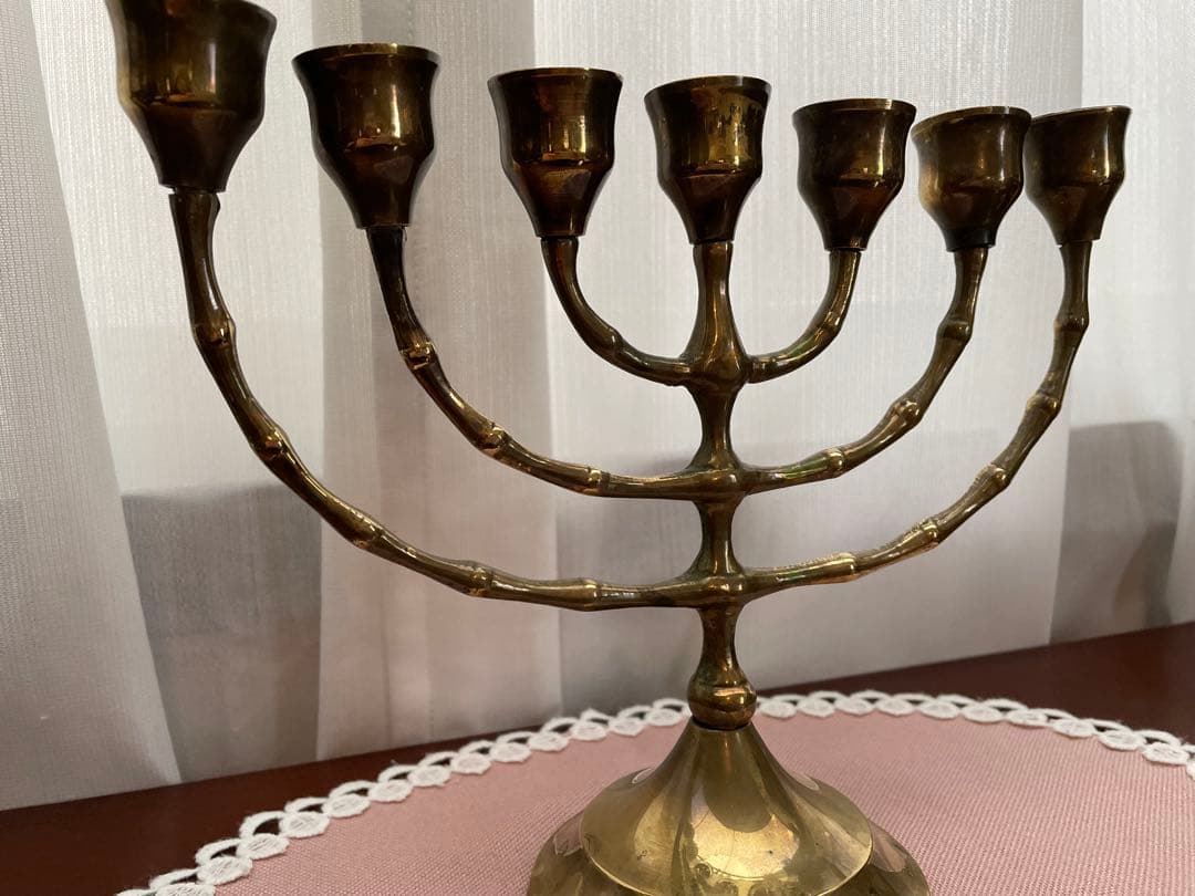 真鍮製 メノーラ 高さ約25cm