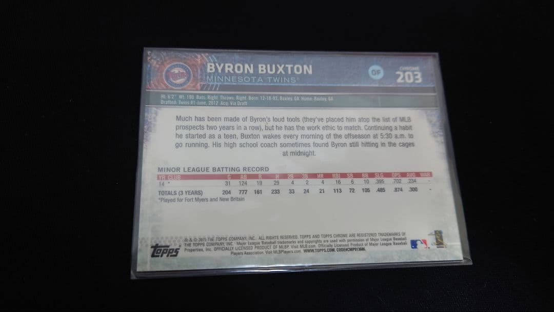 ToppsChrome2015 203 BYRON BUXTON RC ルーキー