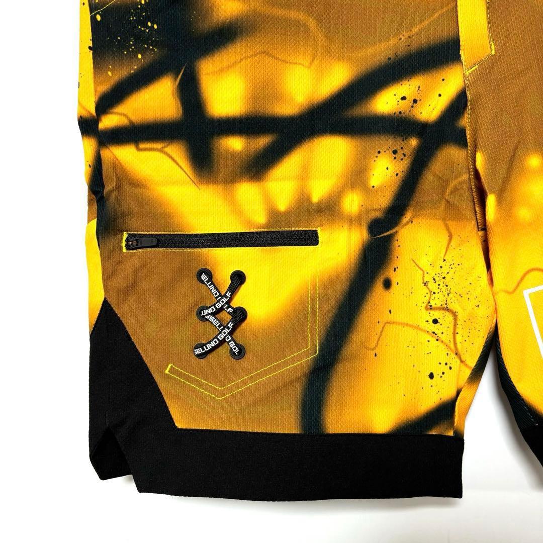 新品 ラッセルノ ゴルフ ロゴ ストレッチ ショーツ スプレー オレンジ M 4