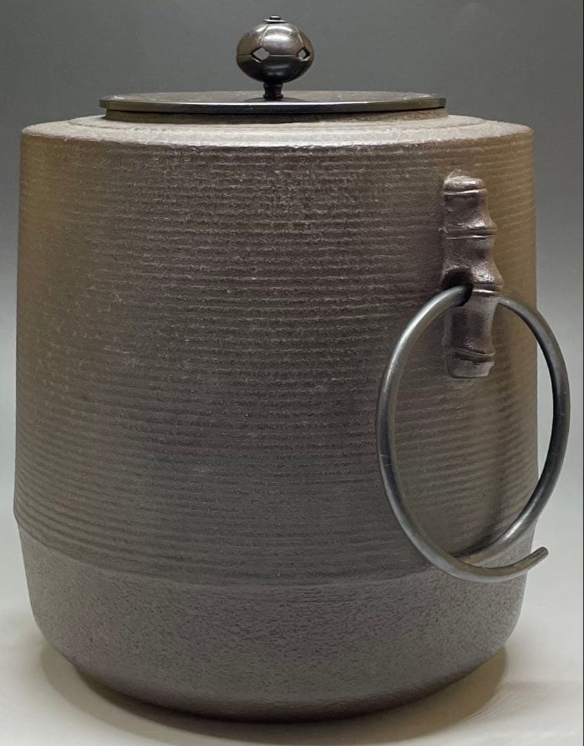 人間国宝　高橋敬典　筒糸目釜　釜釻　共箱　作歴書　W487