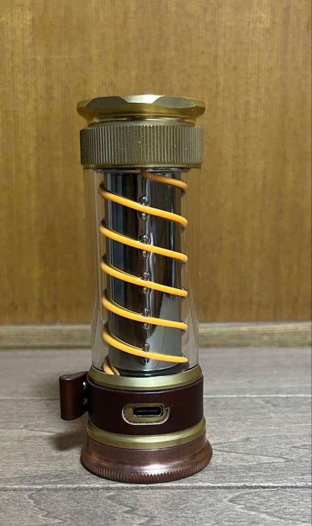 ベアボーンズ リビング　エジソン ライトスティック　真鍮シェード付き　②