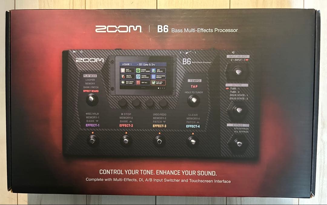 zoom B6 箱、取扱説明、ケース、ペダル、BTA-1、ストラップ　セット