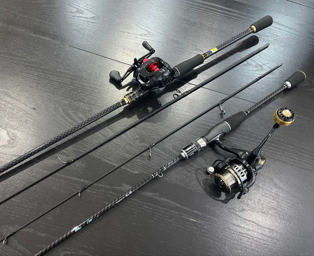 バス釣りダブルセット2ピースベイト&リール2ピーススピニングロッド&リールライン