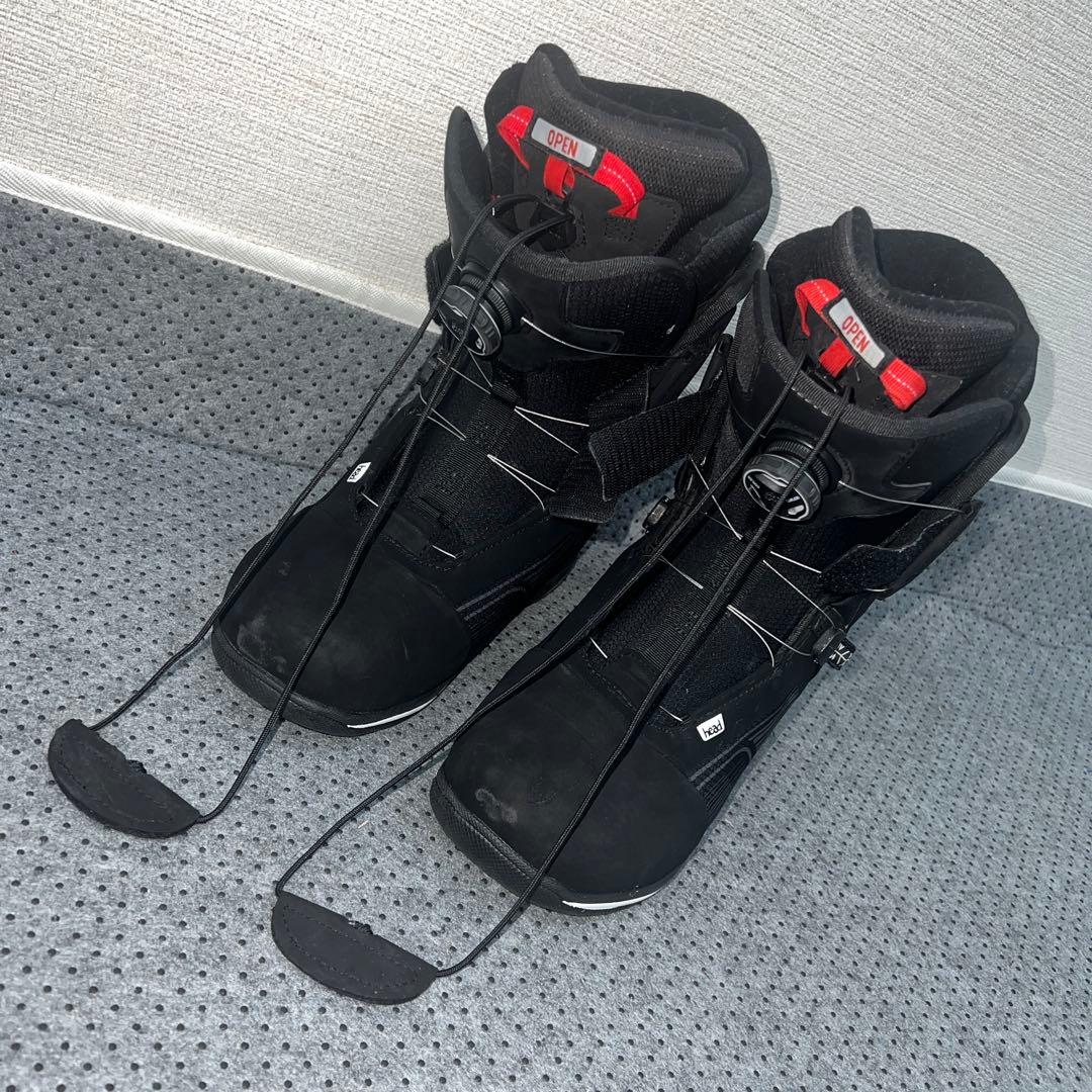 数回使用 人気サイズ27.5cm HEAD THREE BOA スノボブーツ