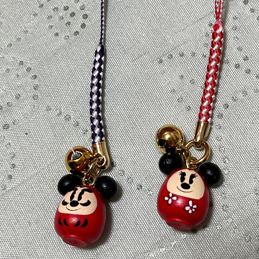 ミッキー&ミニー(根付け)ディズニーリゾート 15点 おまけストラップセット1点