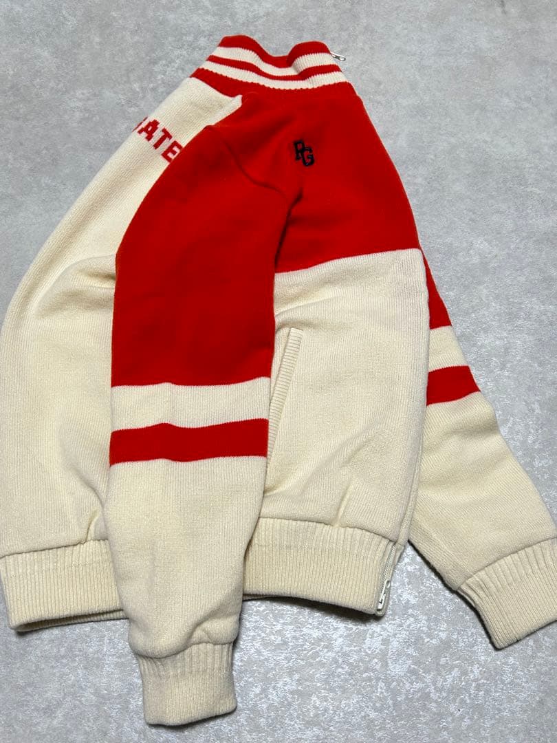 未使用級 パーリーゲイツ　ジップアップセーター ウール混 メンズ サイズ 5