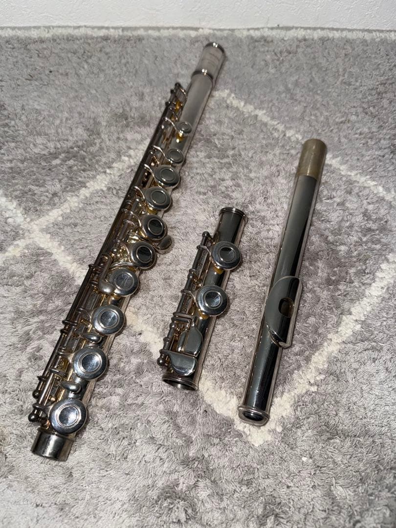 頭部管銀製 ヤマハフルート YFL311 Eメカ搭載 シルバー ケース付き