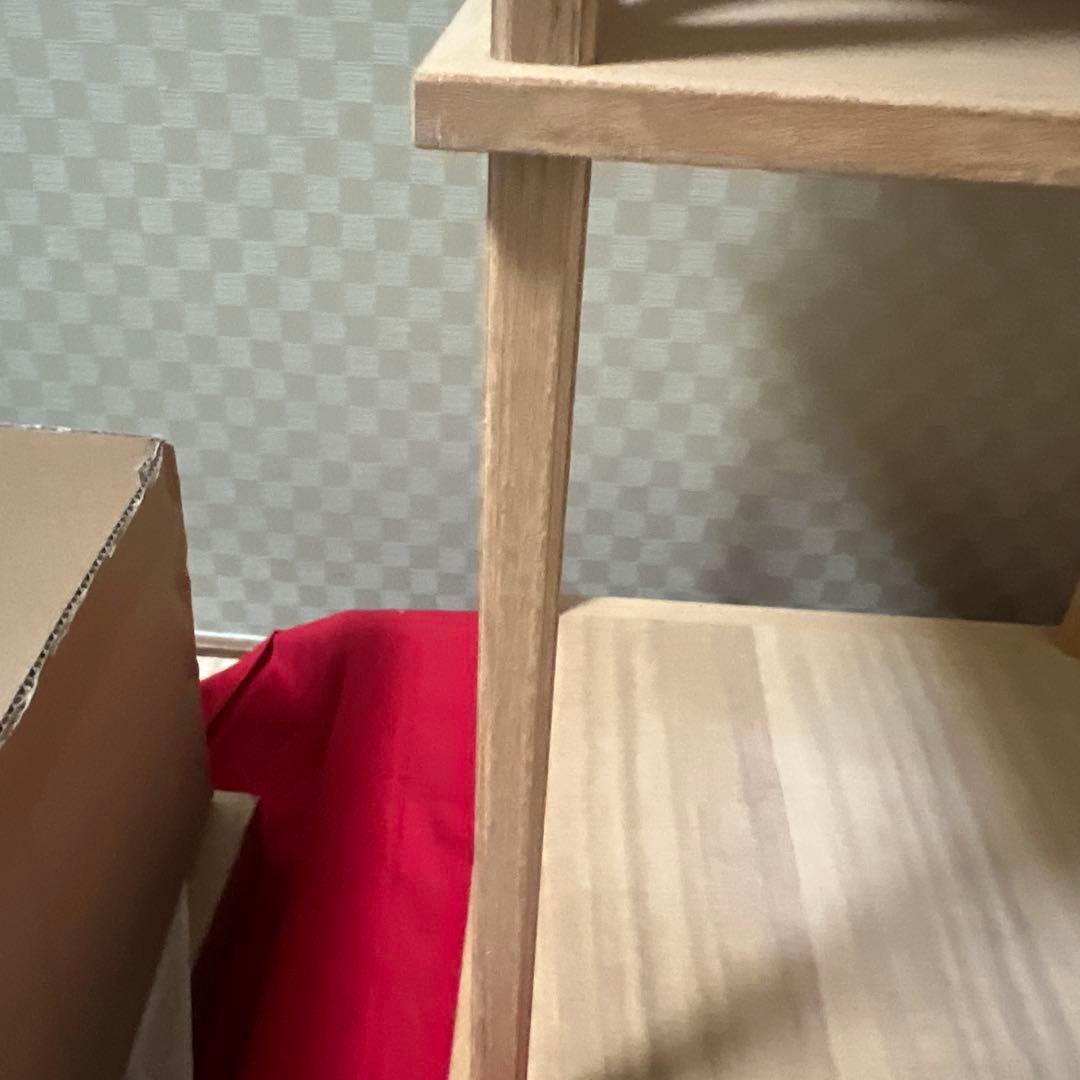 未使用超美品　惺斎好 桐木地 糸巻透二重棚 表千家 茶道具